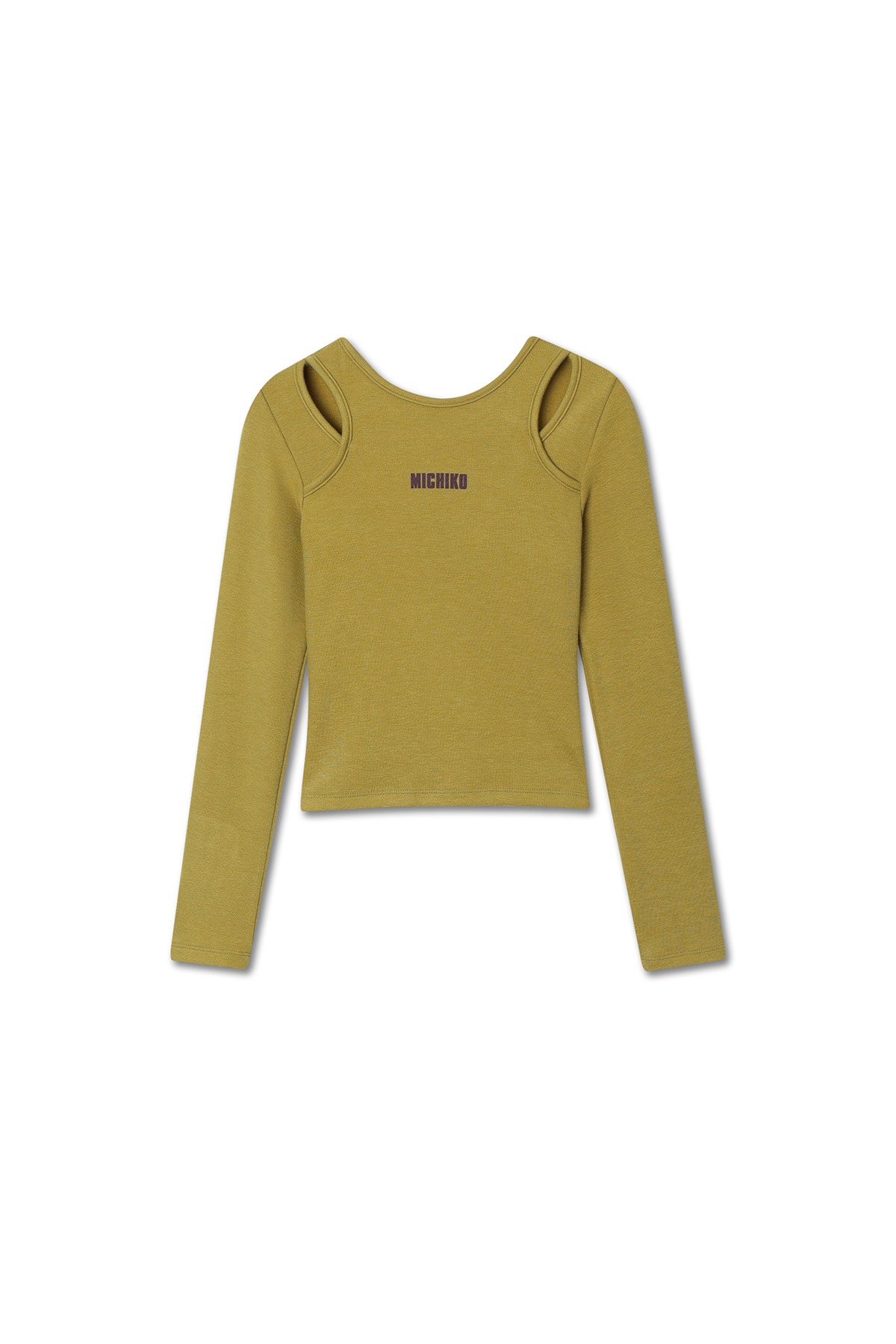 REVERSIBLE CUT-OUT TOP MUSTARD
